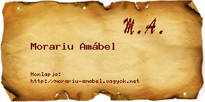 Morariu Amábel névjegykártya