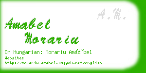 amabel morariu business card